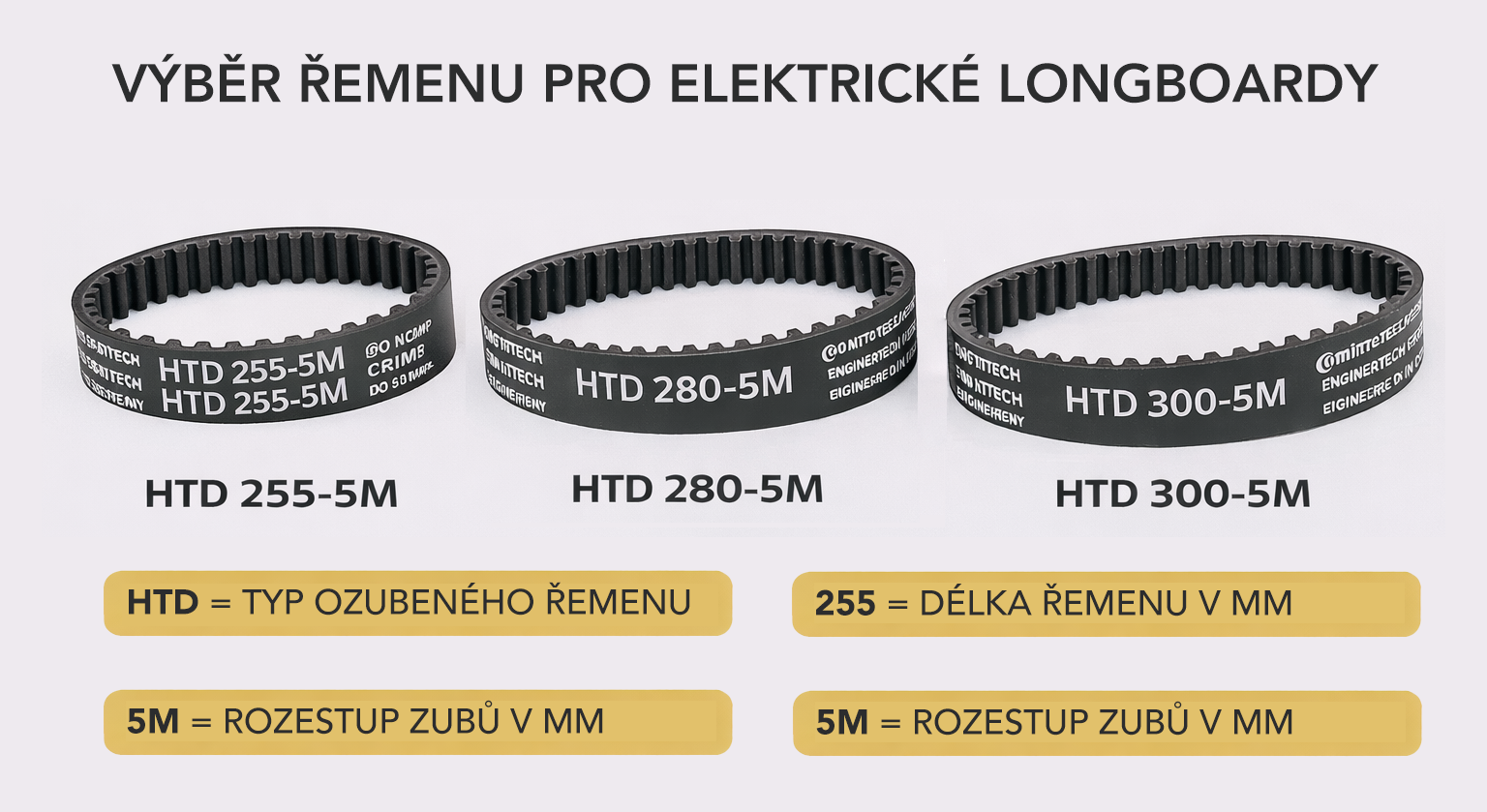 Jak vybrat řemen na elektrický longboard